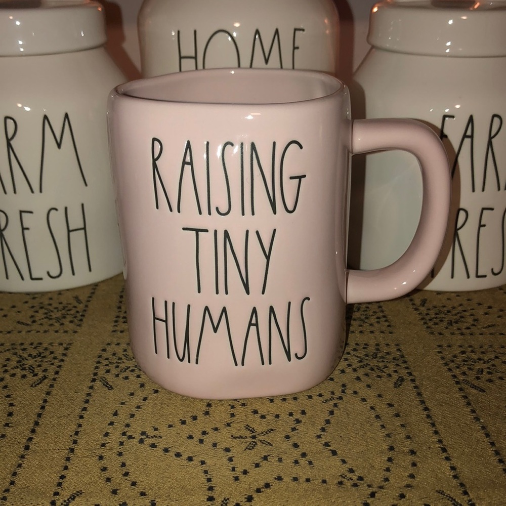 Rae Dunn RAISING TINY HUMANS Mug Pink
